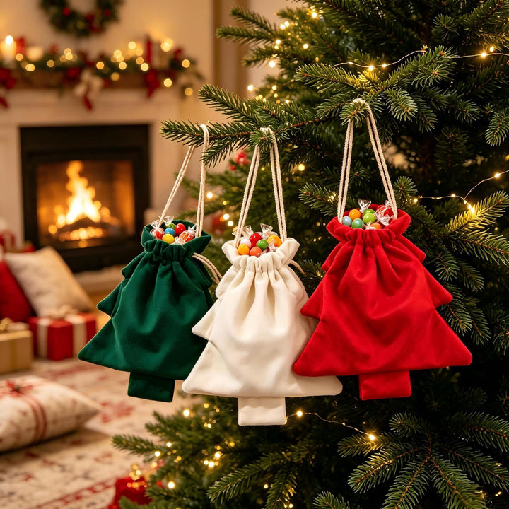 Christmas gift bag with tree design