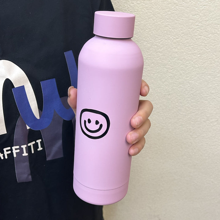 Women's Insulated Bottle with Cheerful Smiley Design Kalsten