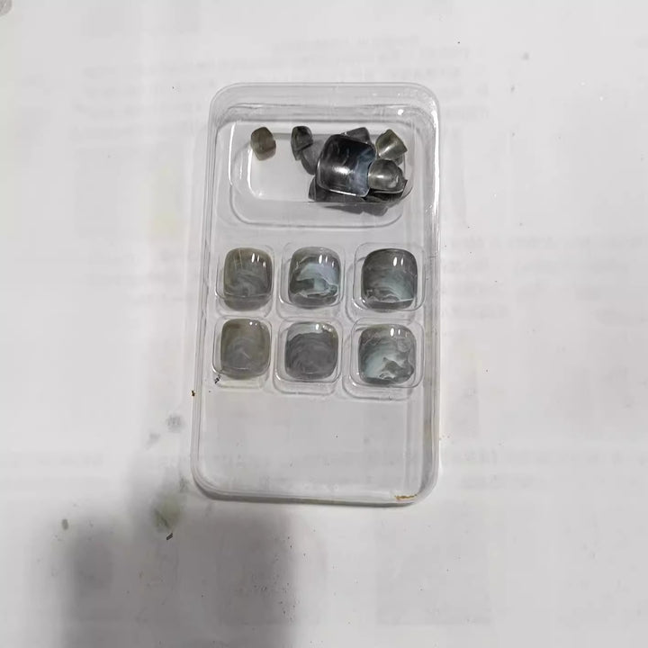 Marble Effect Press-On Nail Set Kalsten