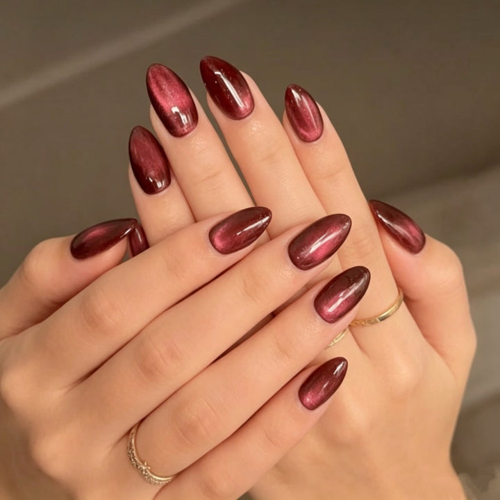 Glossy Ombre Almond-Shaped Press-On Nails Kalsten