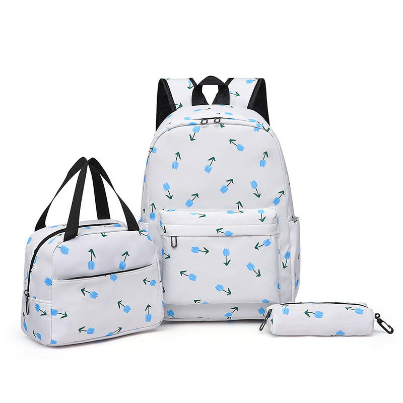 Backpack set with unique floral design and practical compartments Kalsten