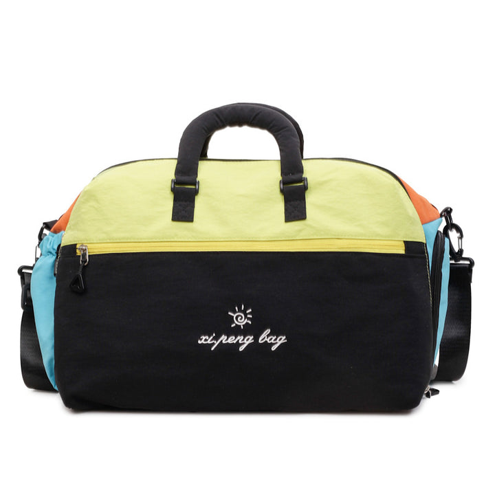 Versatile Color Block Duffle Bag