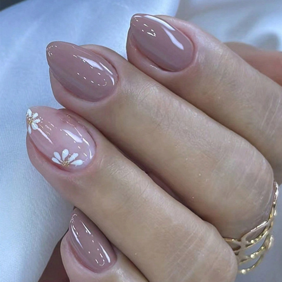Elegant Floral Bow Press-On Nail Tips Kalsten
