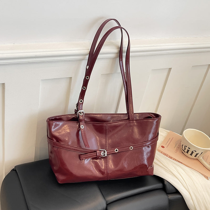 Stylish Patent Leather Tote Bag