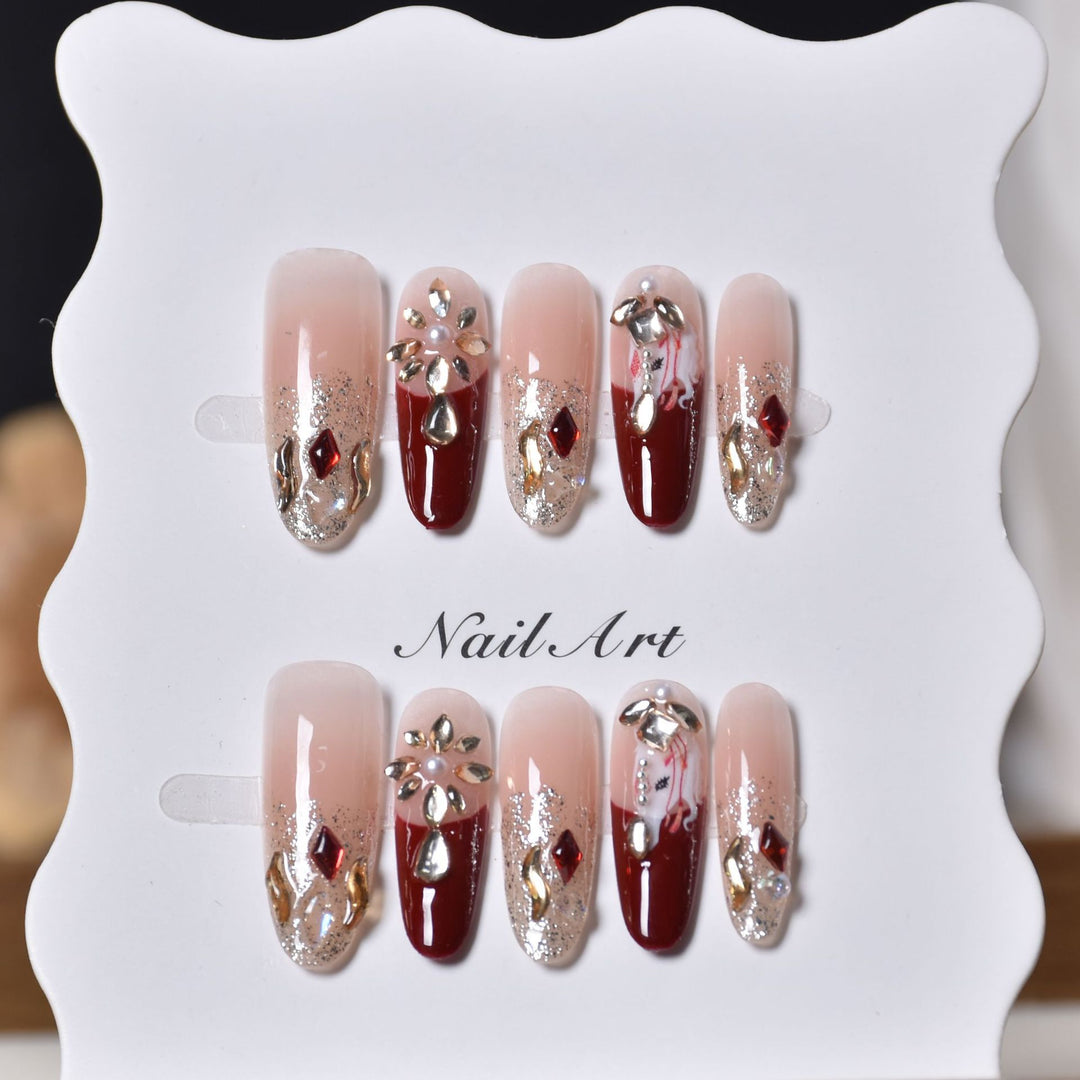 Decorative Animal Print Press-On Nail Set Kalsten