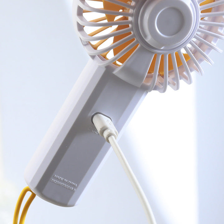 Ladies Portable Handheld Fan with USB Connection and Safety Net Kalsten
