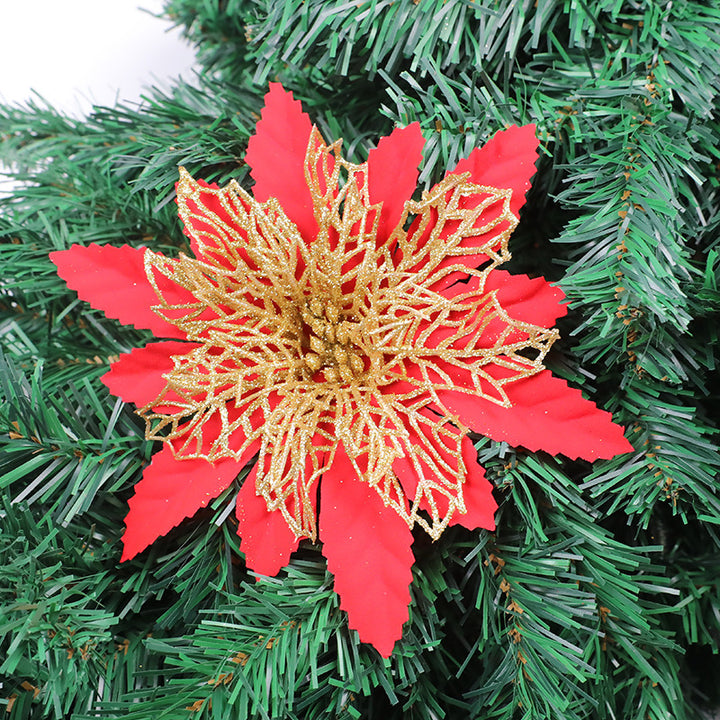 Glittering Holiday Floral Accent Ornament Kalsten