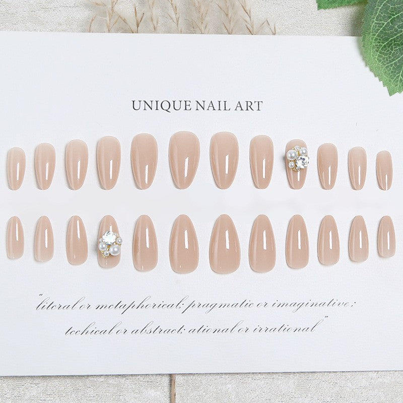 Artificial nail set with elegant pearl design and high-gloss surface Kalsten