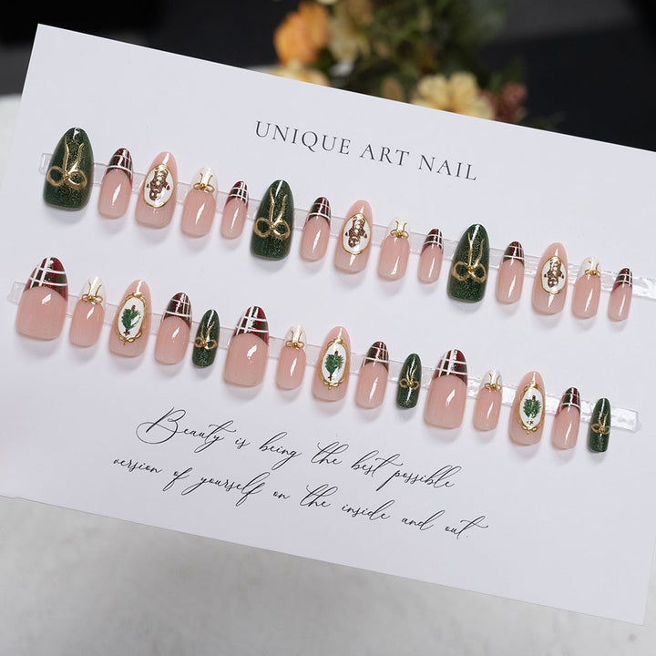 Festive Themed Press-On Nail Art