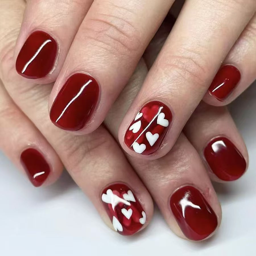 Heart-Designed Press-On Nails Kalsten