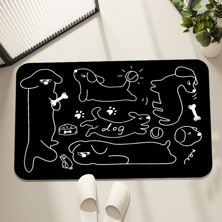 Decorative Bunny-Themed Area Mat