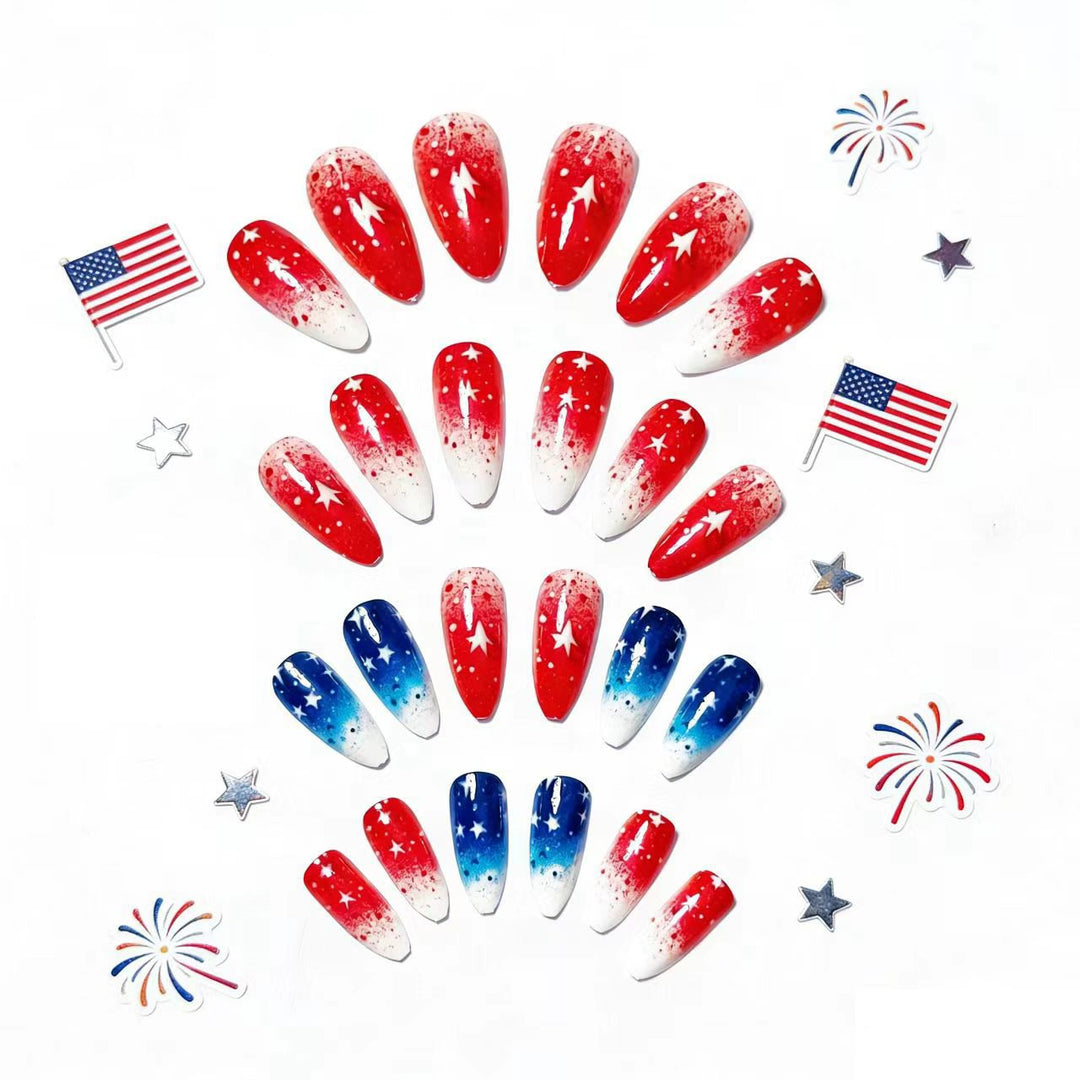 Artificial nails in creative star design Kalsten