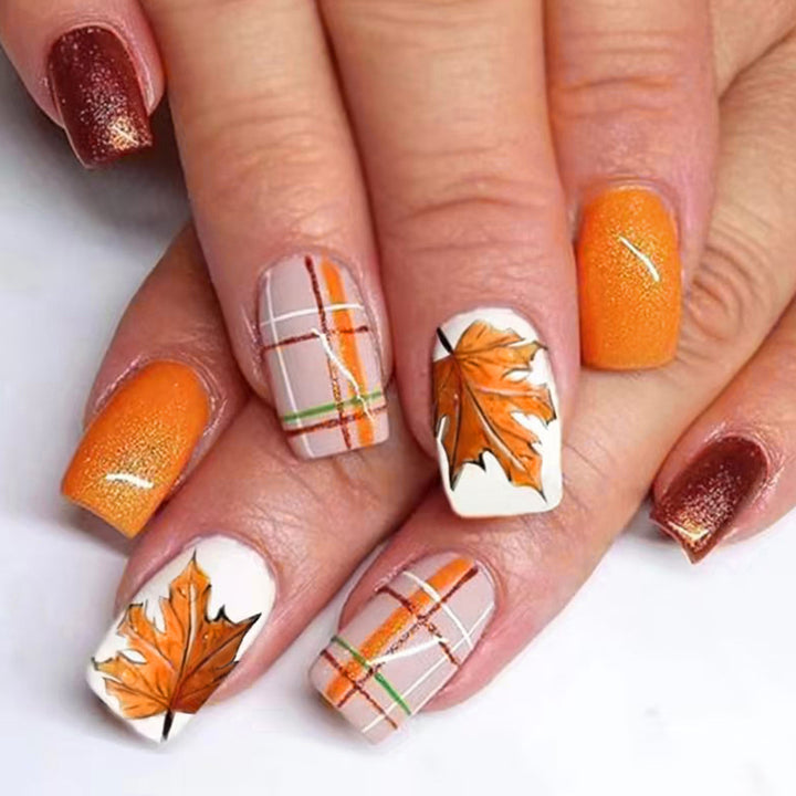 Autumn-Inspired Nail Art Set Kalsten