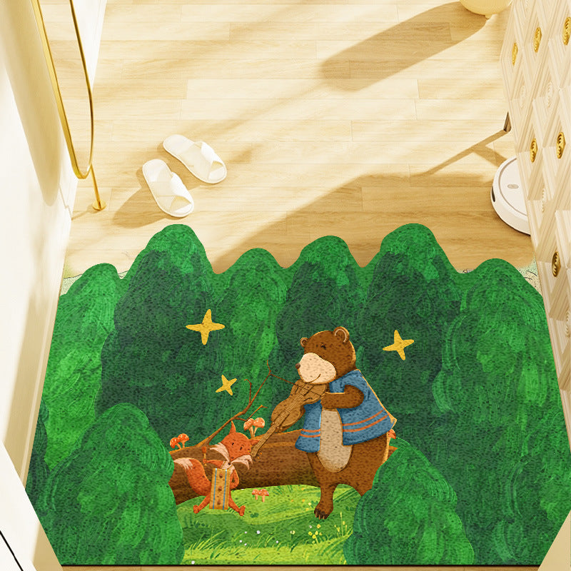 Playful Animal-Themed Bath Mat