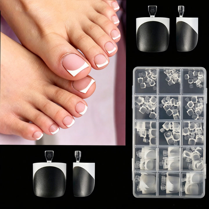 Premium French Tip Gel Toenail Art Set Kalsten