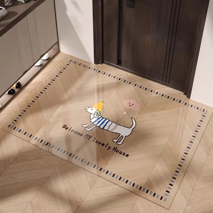 Playful Smiley Face Decorative Mat