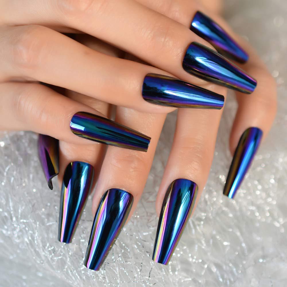 Artificial nail tips with holographic shine Kalsten