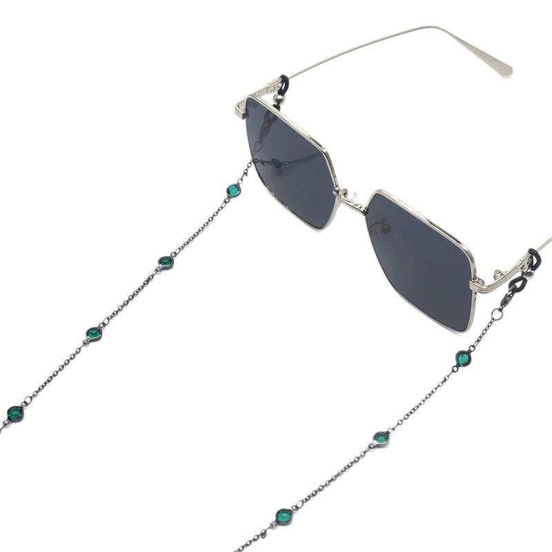 Stylish Square Sunglasses with Decorative Chain Kalsten