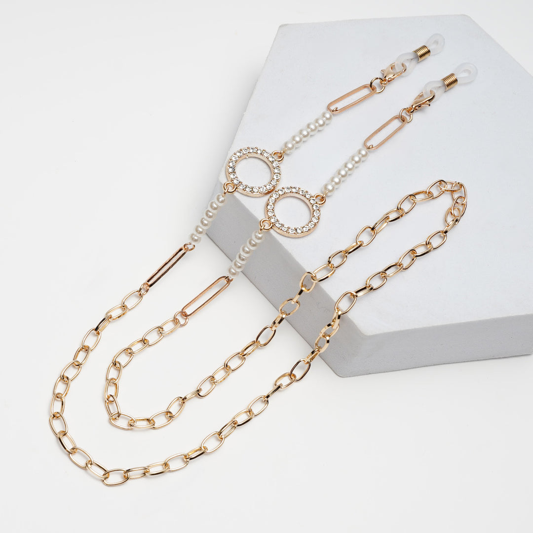 Premium Pearl-Embellished Eyewear Chain kalsten