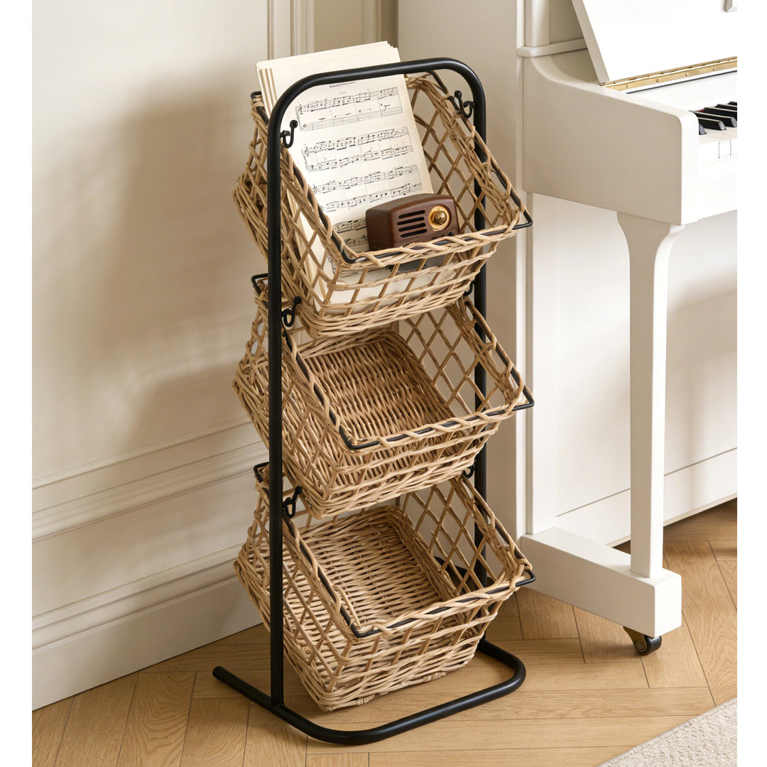 Wall system with three braided baskets Kalsten