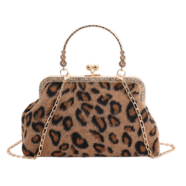 WoElegant Leopard Print Evening Handbag Kalsten