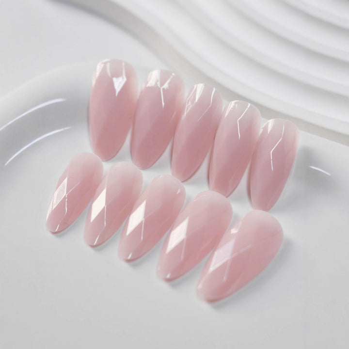 Premium Glossy Diamond-Shaped Press-On Nails Kalsten