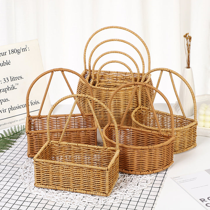 Handwoven Round Storage Basket Kalsten