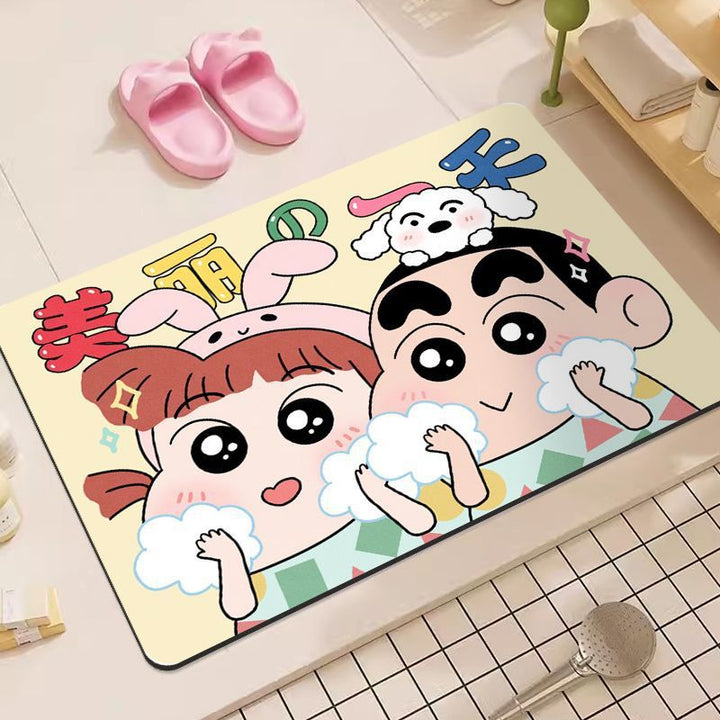 Cartoon-Character Themed Bath Mat