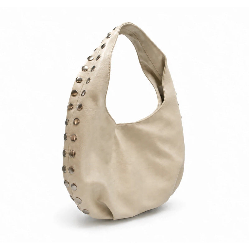 Studded Hobo Handbag