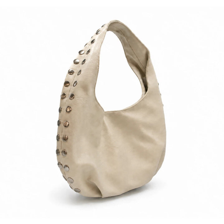 Studded Hobo Handbag