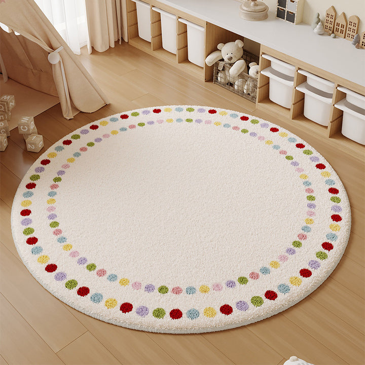 Playful Round Area Rug for Home Decor