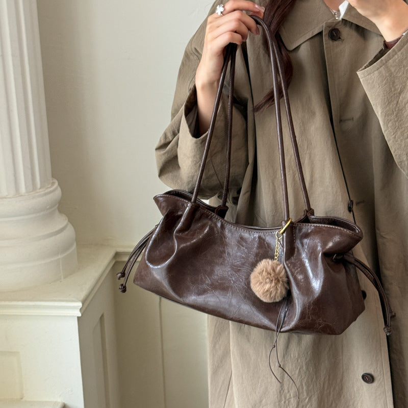 Chic Polka Dot Hobo Tote Bag