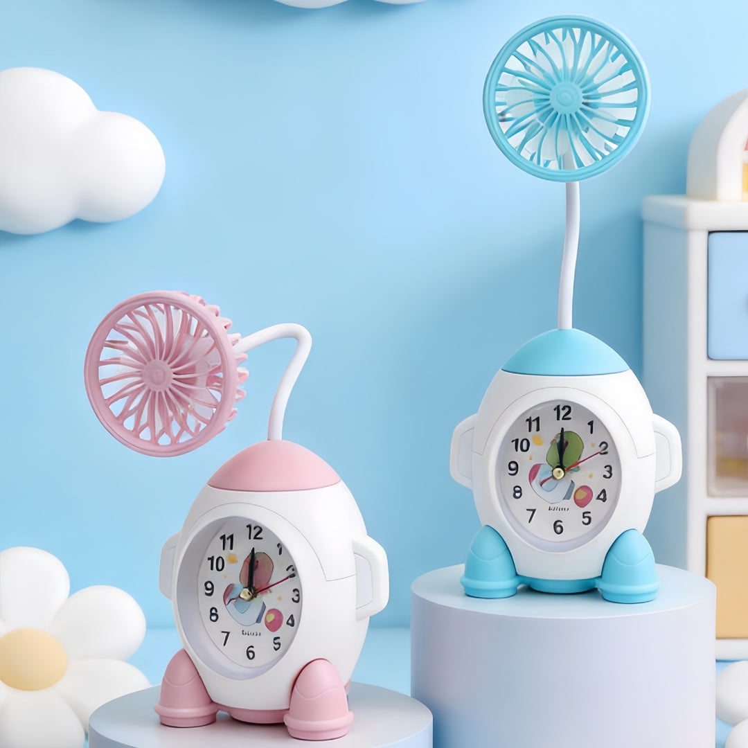 Women Multifunctional Table Clock with Fan Kalsten