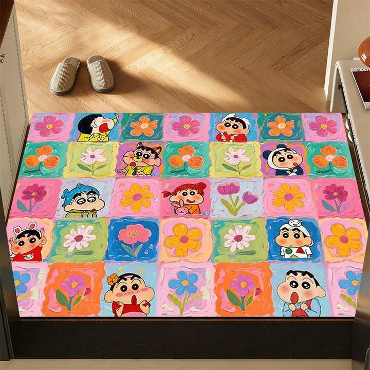 Patterned Floral Area Mat