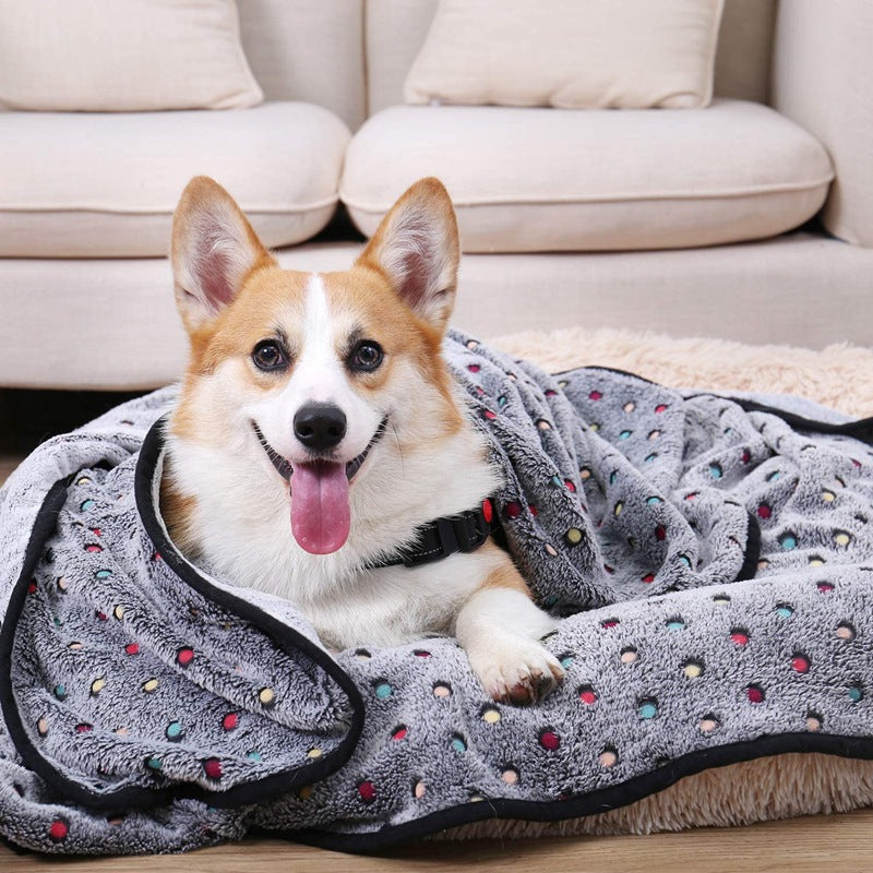 Women's Cozy Plush Blanket with Polka Dot Pattern Kalsten