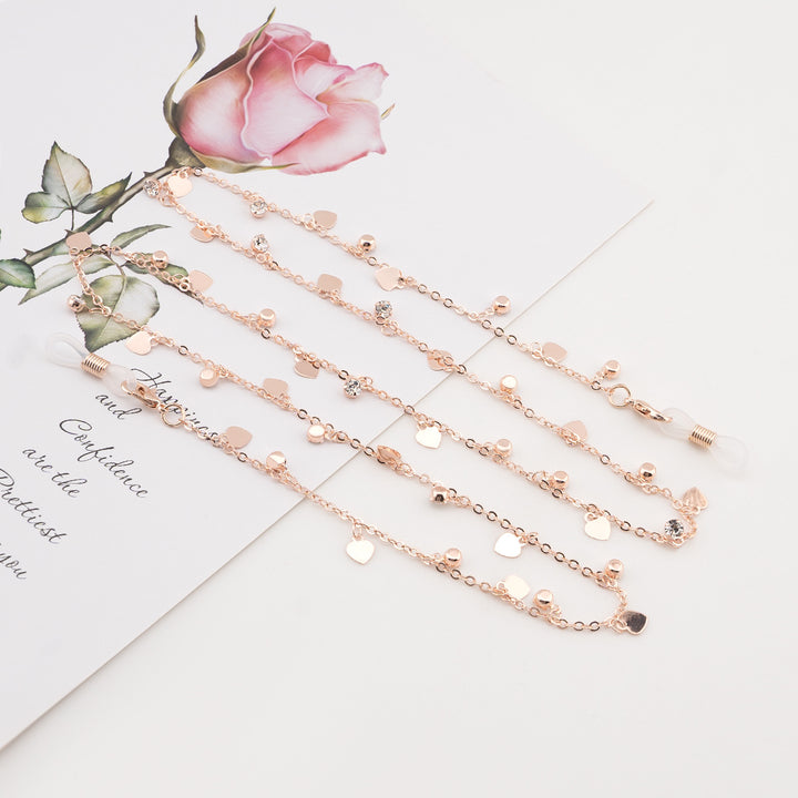 Decorative Heart-Shaped Eyewear Chain Kalsten