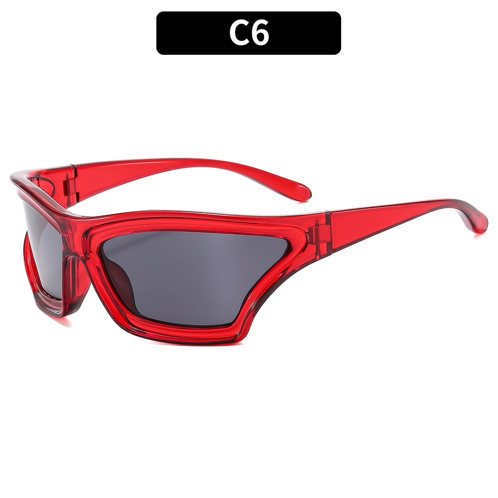 Bold Angular Shield Sunglasses