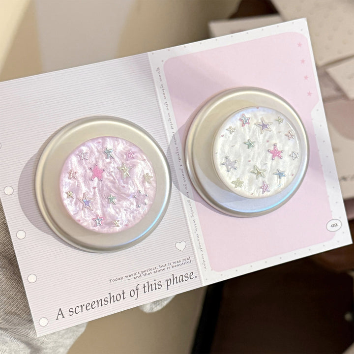 Shiny cosmetic mirror with star motif Kalsten