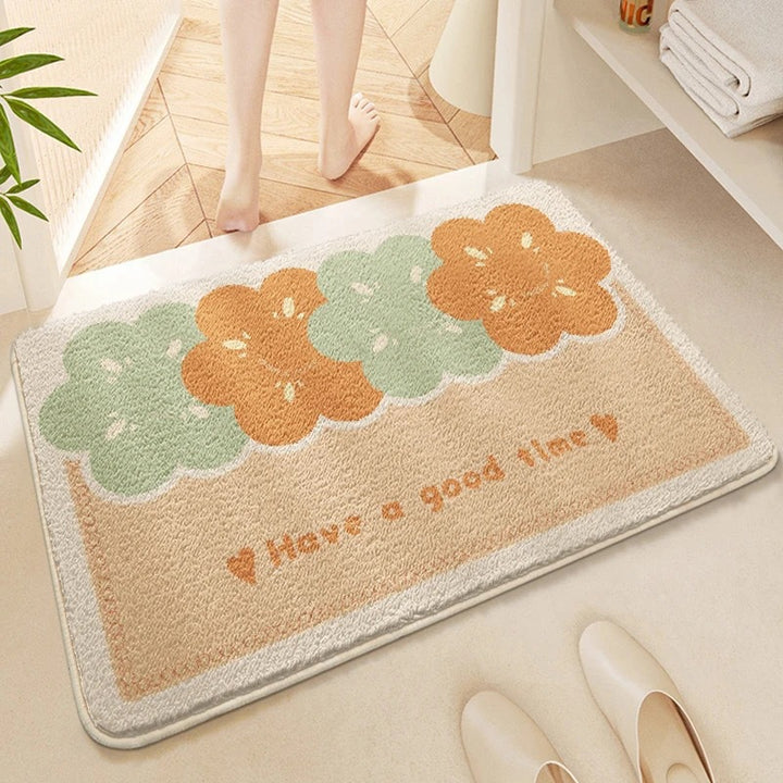 Floral Patterned Bath Mat Kalsten