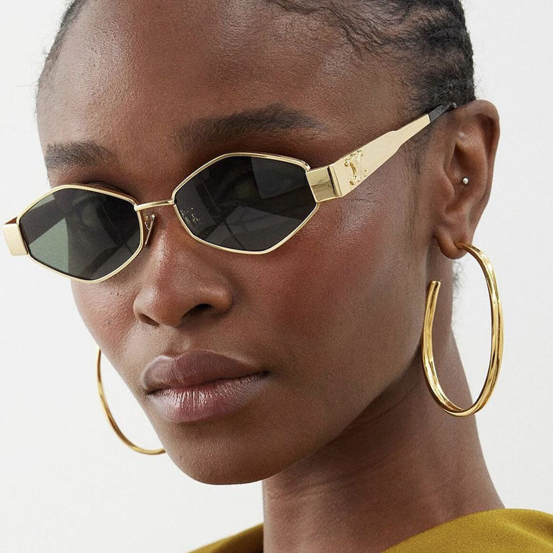Women's fashionable sunglasses with unique hexagonal frame Kalsten