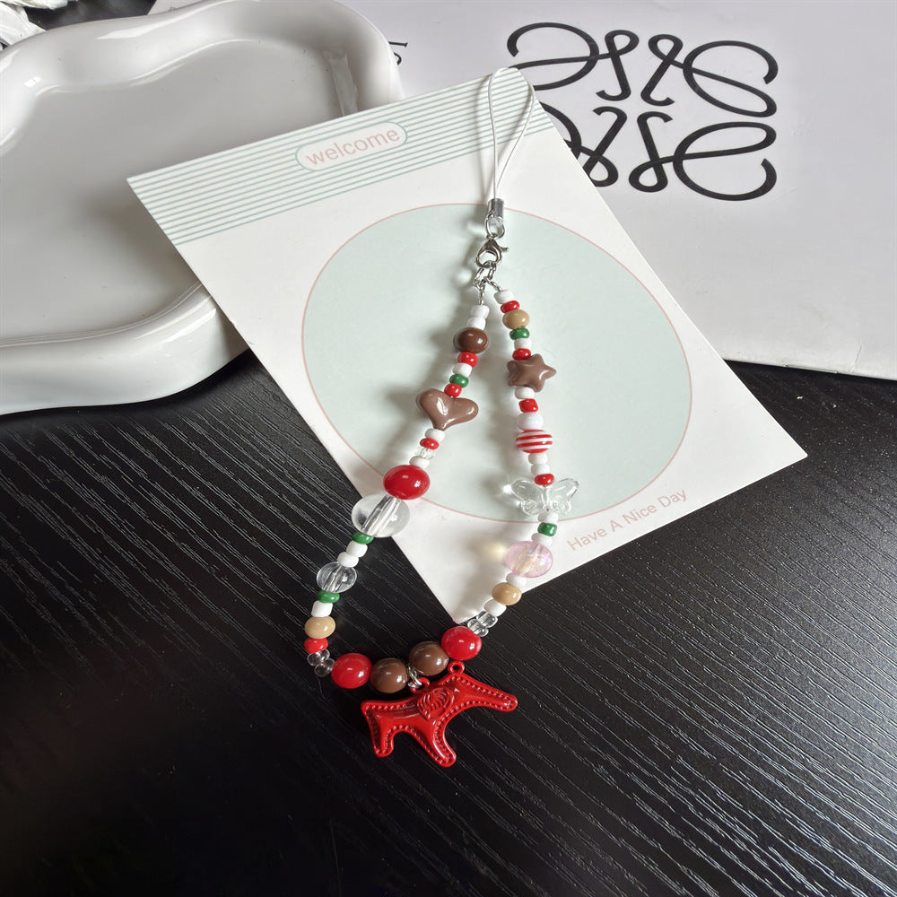 Decorative Beaded Charm Keychain Kalsten 1790135158