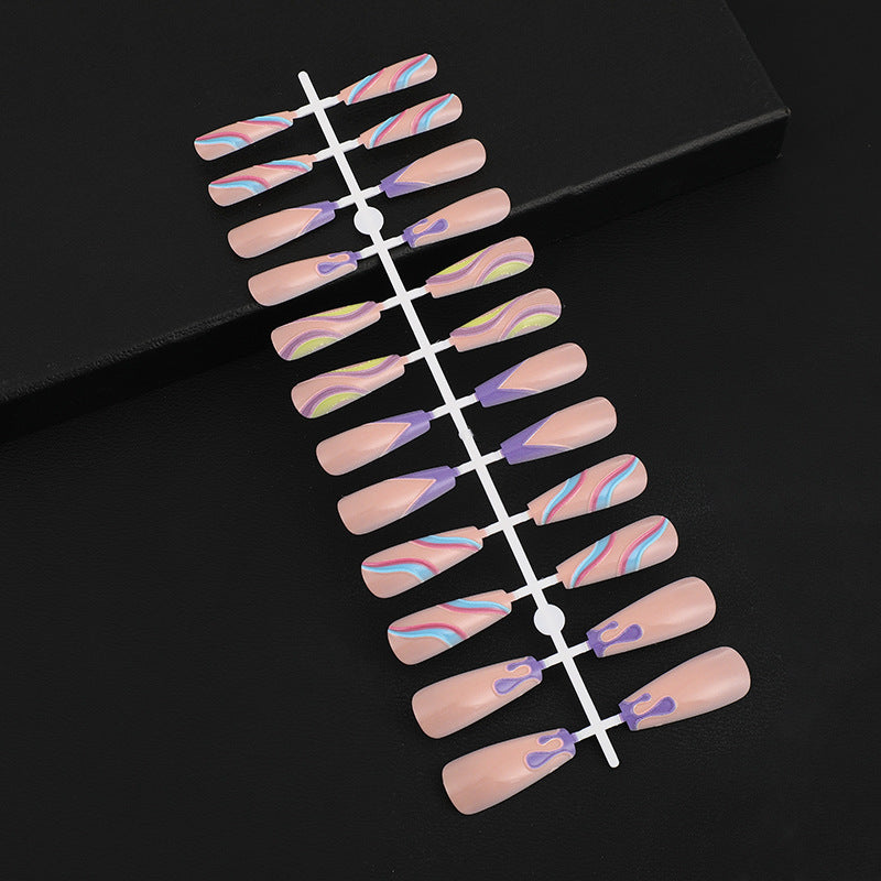 Luxury style artificial nails with intricate decorations Kalsten