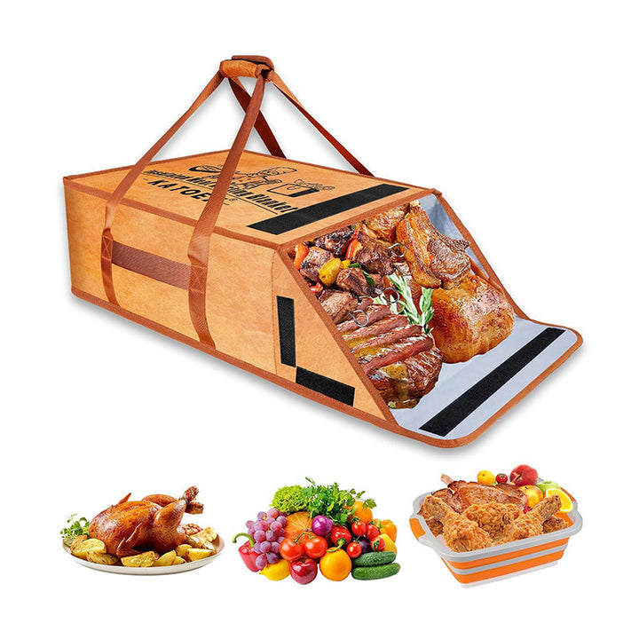 Insulated Food Transport Carrier Bag