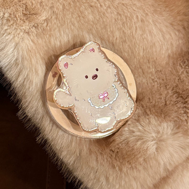 Charming hand mirror with bear motif Kalsten