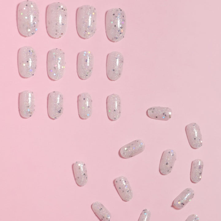 Glamorous Glittering Press-On Nail Set Kalsten