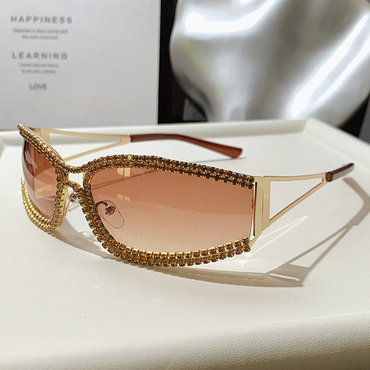 Women Cat-Eye Sunglasses with Sparkling Crystal Frame Kalsten