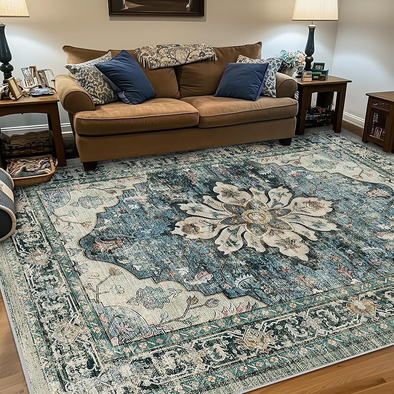 Elegant Floral Pattern Area Rug Kalsten