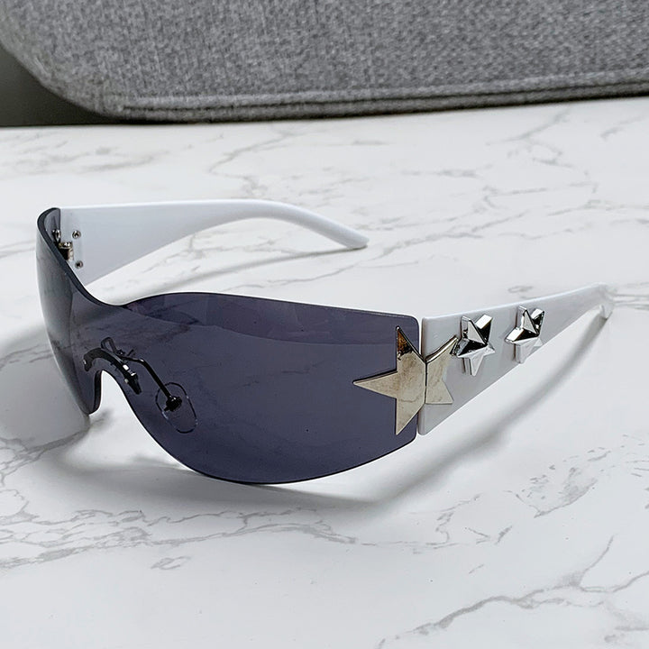 Ladies futuristic sunglasses with striking design and fashionable accents Kalsten