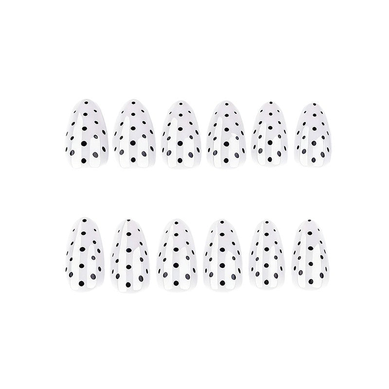 Elegant Polka Dot Press-On Nail Enhancements Kalsten