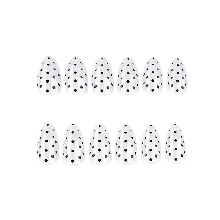 Elegant Polka Dot Press-On Nail Enhancements Kalsten